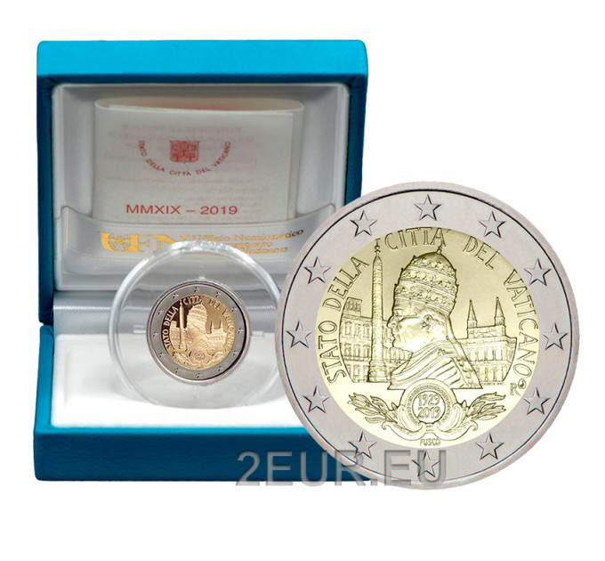 Vatican 2 euros BE 2019 - 90e anniversaire de la fondation de l'État de la Cité du Vatican 