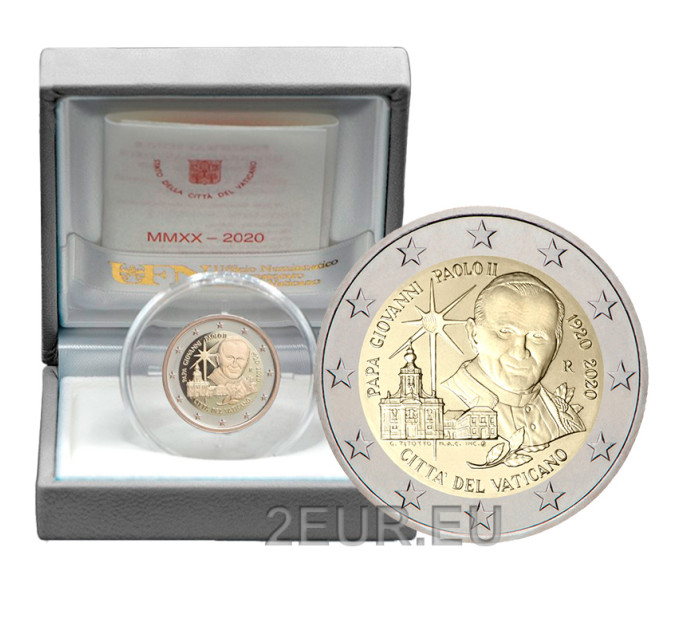 Vatican 2 euros BE 2020 - 100e anniversaire de la naissance du pape Jean-Paul II  