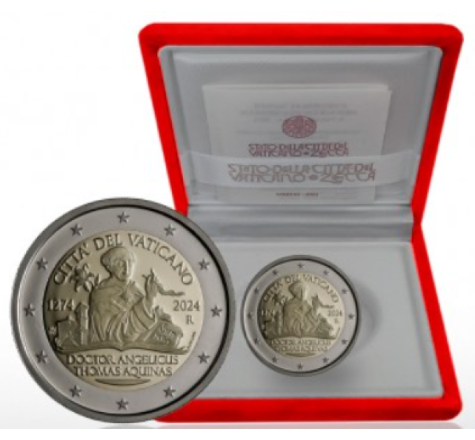 Vatican 2 euros BE 2024 - 750e anniversaire de la mort de saint Thomas d'Aquin