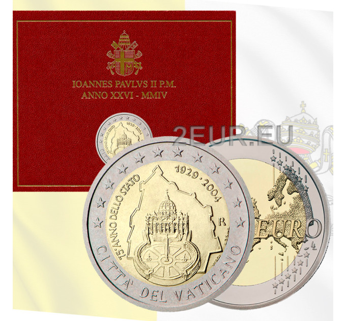 Vatican 2 euros BU 2004 - 75e anniversaire de l'État de la Cité du Vatican
