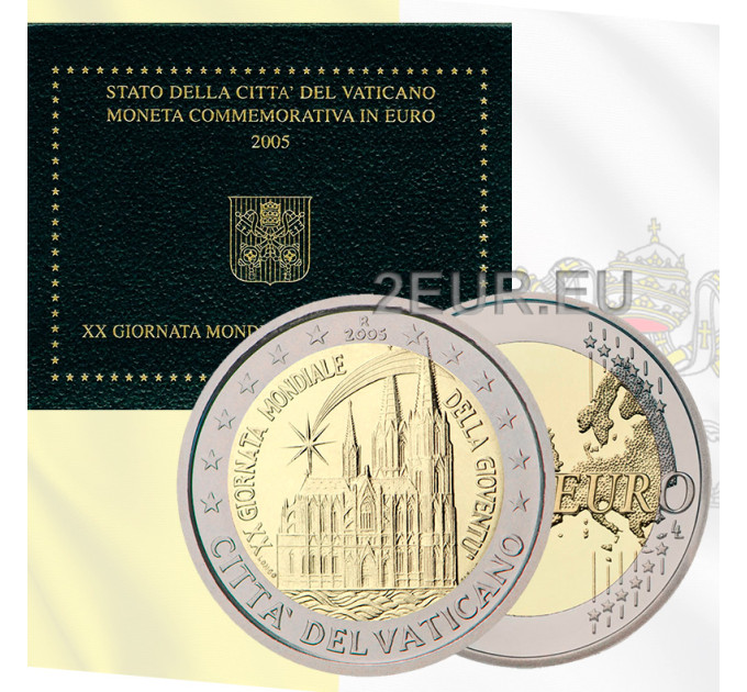 Vatican 2 euros BU 2005 - XX. Journée Mondiale de la Jeunesse à Cologne