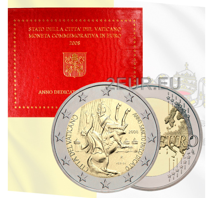 Vatican 2 euros BU 2008 - Année de Saint Paul Apôtre