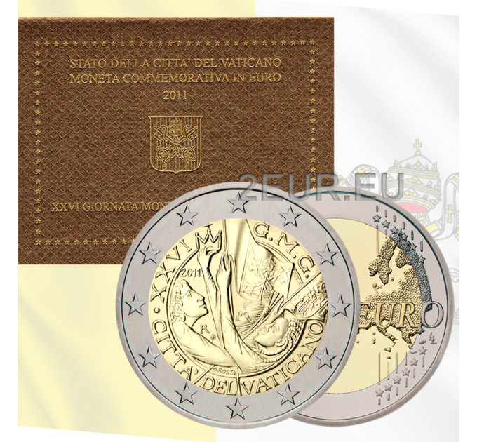 Vatican 2 euros BU 2011 - Les 26èmes Journées Mondiales de la Jeunesse - Madrid