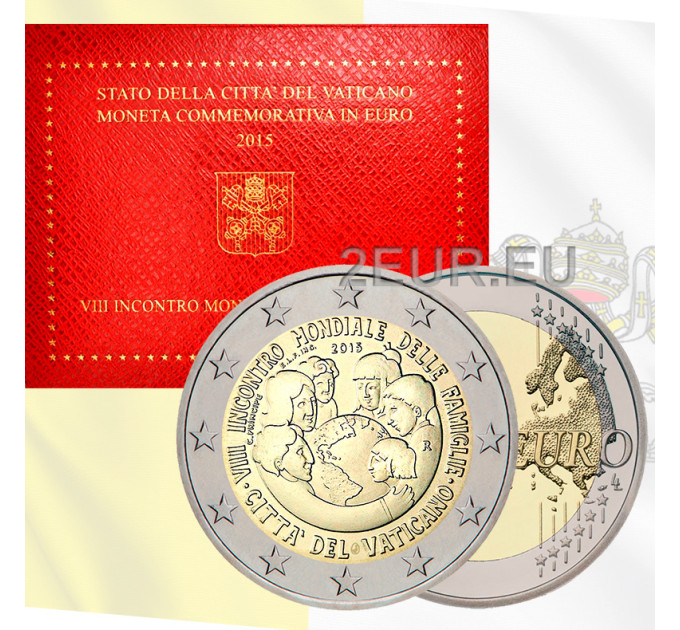 Vatican 2 euros BU 2015 - VIIIe Rencontre Mondiale des Familles - Philadelfia
