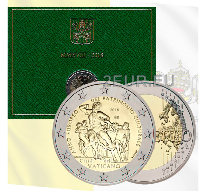 Vatican 2 euros BU 2018 - Année européenne du patrimoine culturel