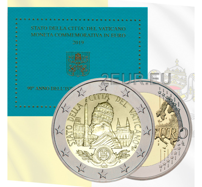 Vatican 2 euros BU 2019 - 90e anniversaire de la fondation de l'État de la Cité du Vatican