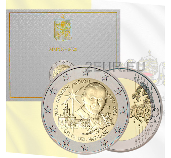 Vatican 2 euros BU 2020 - 100e anniversaire de la naissance du pape Jean-Paul II