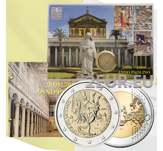 Vatican 2 euros BU 2008 - Année de Saint Paul Apôtre  Numiscover
