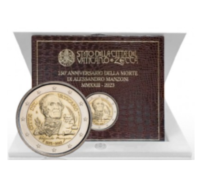 Vatican 2 euros BU 2023 - 150e anniversaire de la mort d'Alessandro Manzoni