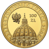 Pologne 100 zlotys or BE 2005 - Le pape Jean-Paul II