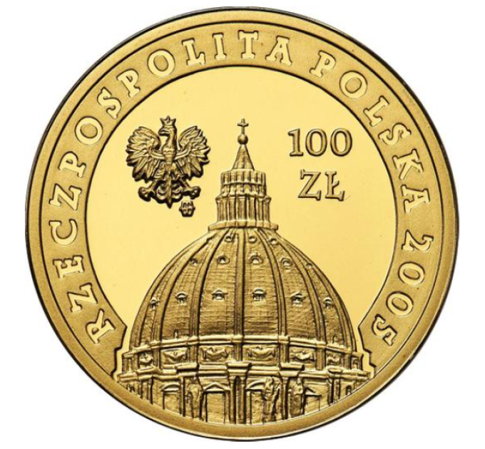 Pologne 100 zlotys or BE 2005 - Le pape Jean-Paul II