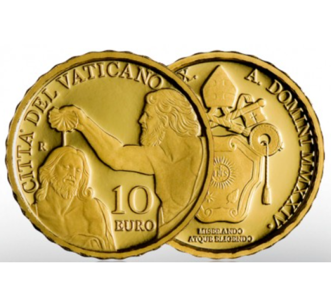 Vatican 10 euros or BE 2024 - Baptême