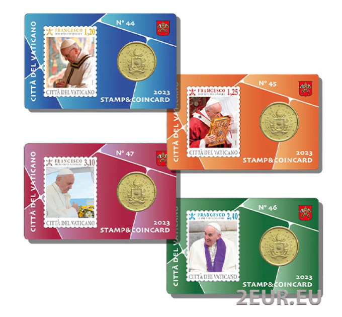 Vatican 50 cents BU + Timbre 2023