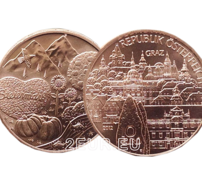 Autriche 10 euro pièce 2012 - Styrie