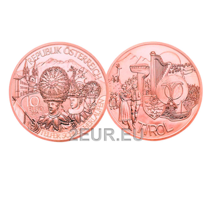 Autriche 10 euro pièce 2014 - Tyrol