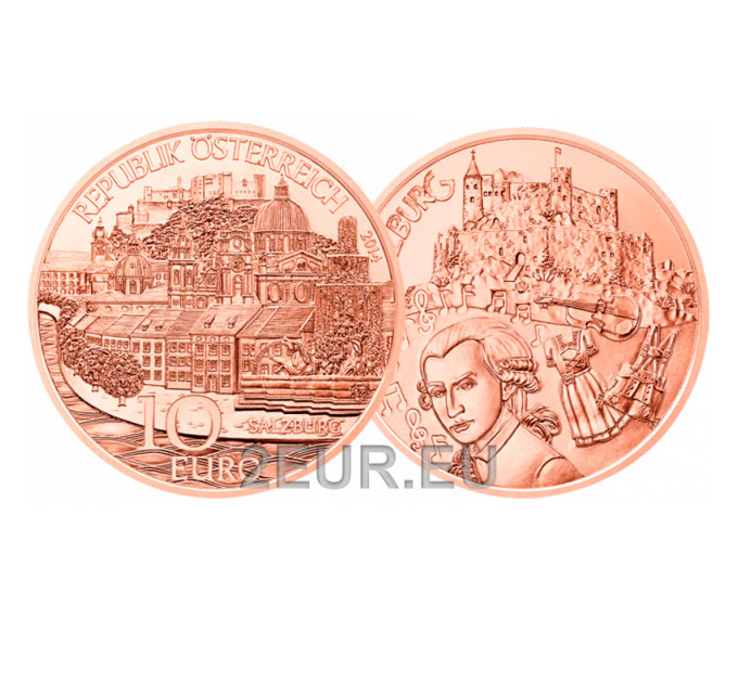 Autriche 10 euro pièce 2014 - Salzbourg