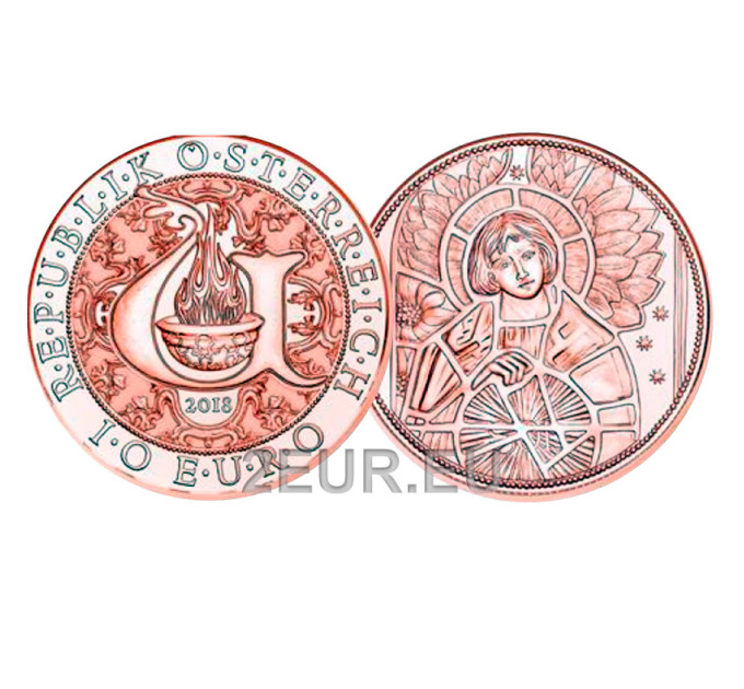 Autriche Pièce de 10 euros 2018 - Uriel - ange de lumière