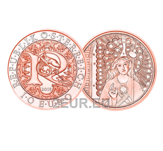Autriche Pièce de 10 euros 2018 - Rafael - ange guérisseur