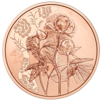 Autriche Pièce de 10 euros 2024 - Pivoine Autriche Pièce de 10 euros 2024 - Pivoine