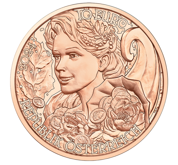 Autriche Pièce de 10 euros 2024 - Pivoine
