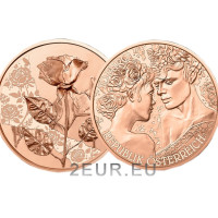 Autriche 10 euro pièce 2021 - la rose Autriche 10 euro pièce 2021 - la rose