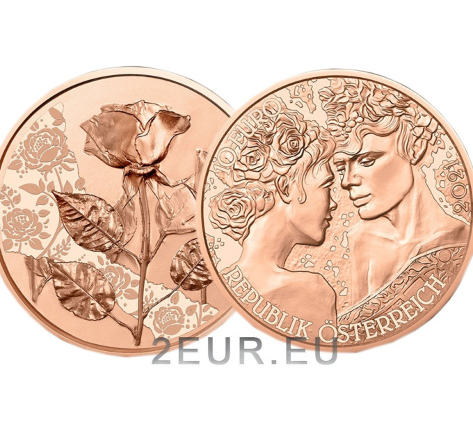  Autriche 10 euro pièce 2021 - la rose