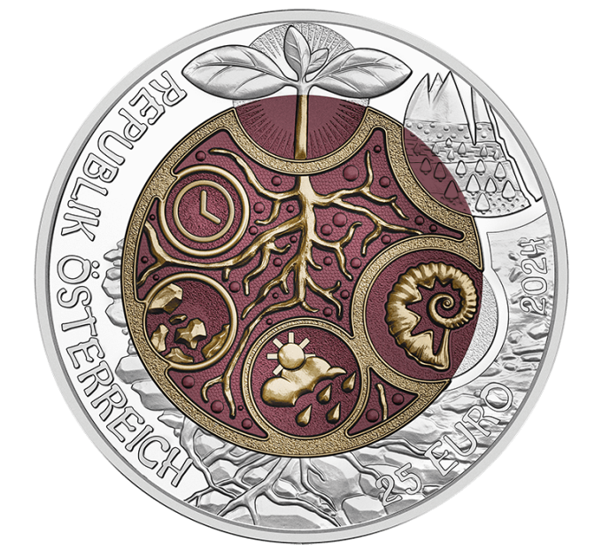 Autriche 25 euro Pièce de niobium en argent 2024 - Edaphon