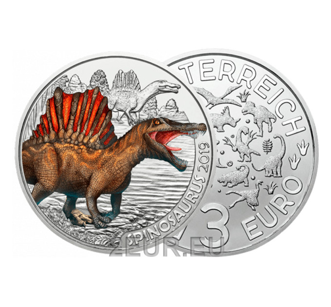 Autriche Pièce 3 euro 2019 - Spinosaure