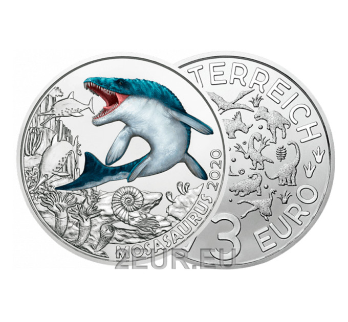 Autriche Pièce 3 euro 2020 - Mosazaur hoffmanni