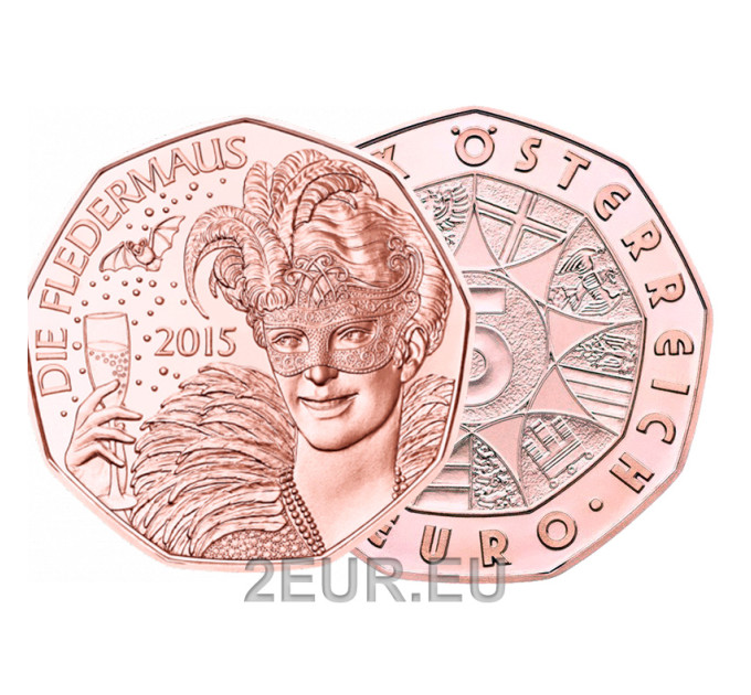 Autriche 5 euro pièce 2015 - La chauve-souris