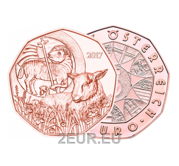 Autriche 5 euro pièce 2017 - Agneau de Pâques