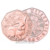 Autriche 5 euro pièce 2018 - Lapin de Pâques