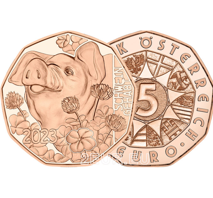 Autriche pièce de 5 euros 2023 - TRUIE