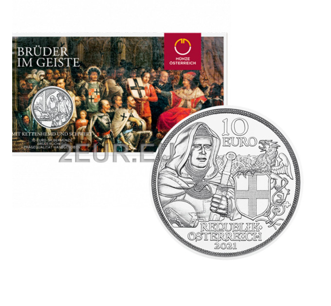Autriche 10 euros Pièce d'argent 2021 - FRATERNITÉ
