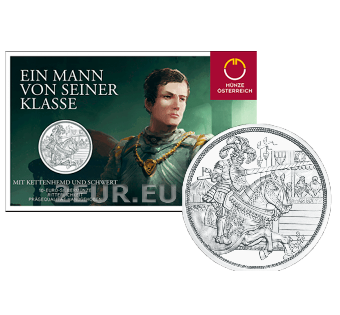 Autriche 10 euros Pièce d'argent 2019 - CHEVALERIE
