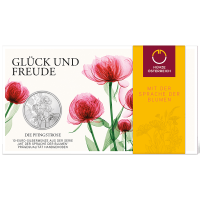  Autriche 10 euro  Pièce d'argent 2024 - Pivoine