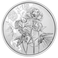 Autriche 10 euro  Pièce d'argent 2024 - Pivoine
