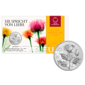  Autriche 10 euro  Pièce d'argent 2021 - LA ROSE