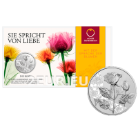  Autriche 10 euro  Pièce d'argent 2021 - LA ROSE