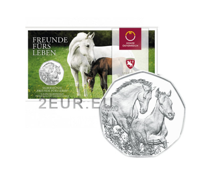 Autriche 5 euros Pièce d'argent 2020 - Amis pour la vie