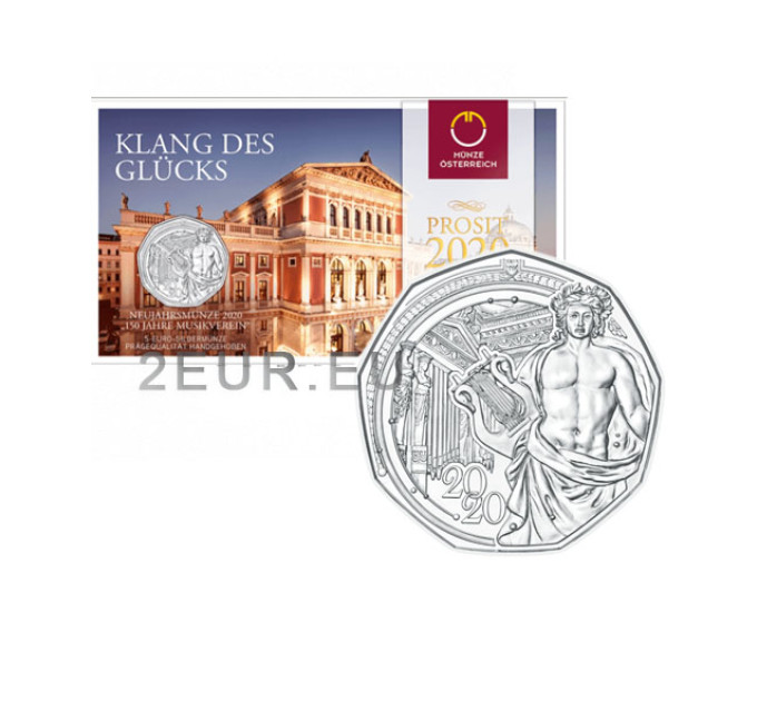 Autriche 5 euros Pièce d'argent 2020 - 150 ans de société musicale