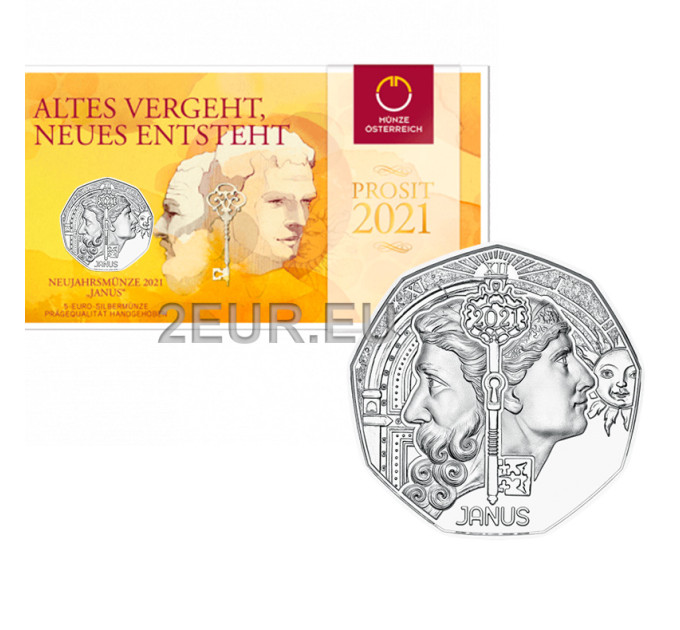 Autriche 5 euros Pièce d'argent 2021 - JANUS