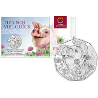 Autriche 5 euros Pièce d'argent 2023 - Nouvel An 2023 - COCHON 