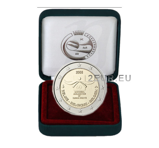 Belgique 2 euros proof 2008 - 60e anniversaire de la promulgation des droits de l'homme 