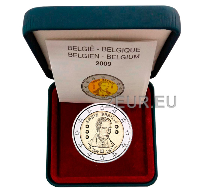 Belgique 2 euros proof 2009 - Louis Braille