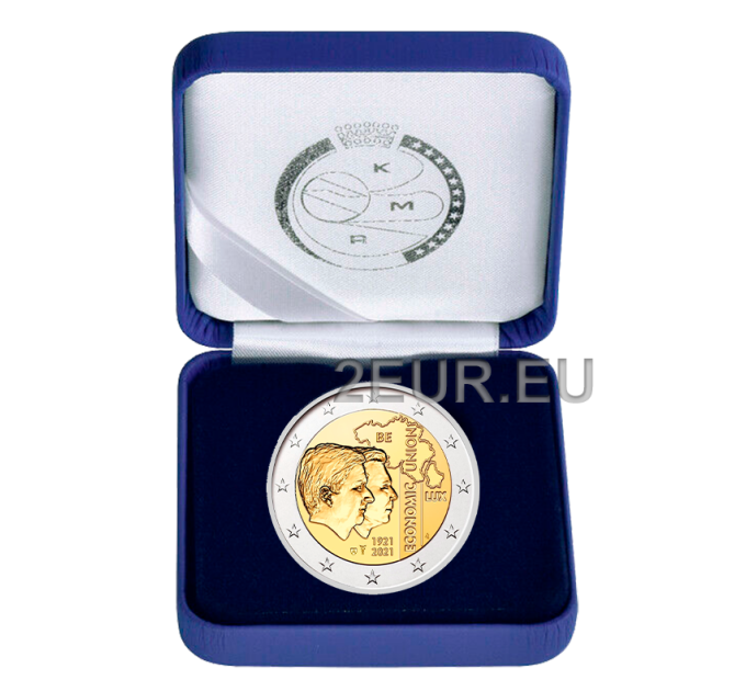 Belgique 2 euros proof 2021 - 100 ans de l'Union économique belgo-luxembourgeoise