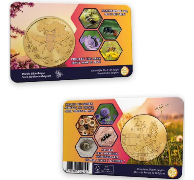 Belgique 2,5 euro BU 2024 - Abeille en Belgique - NL