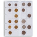 FEUILLE DE MONNAIE - OPTIMA (LEUCHTTURM) - 24 PIÈCES jusqu'à 34 mm Ø, transparent