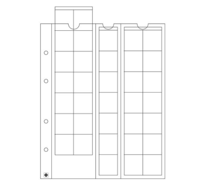 FEUILLET POUR PIÈCES DE 2 EUROS - OPTIMA (LEUCHTTURM) - 35 PIÈCES