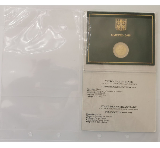 FEUILLE POUR PIECES DE 2 EUROS - Vatican